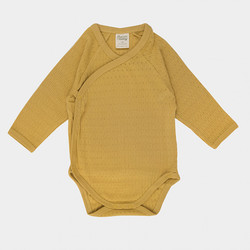 Nature Baby Organic Cotton Pointelle Bodysuit - Sunshine - 3-6 months (00) - Cheeky Cherubs - Cloth Nappies, Baby Carriers, Diono Carseats and more!