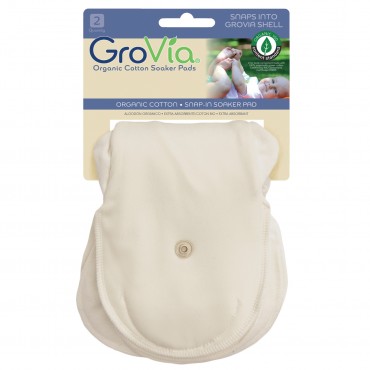 GroVia Organic Cotton Soaker Pads - 2 set